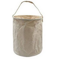 Large Natural Beige Canvas Water Bucket